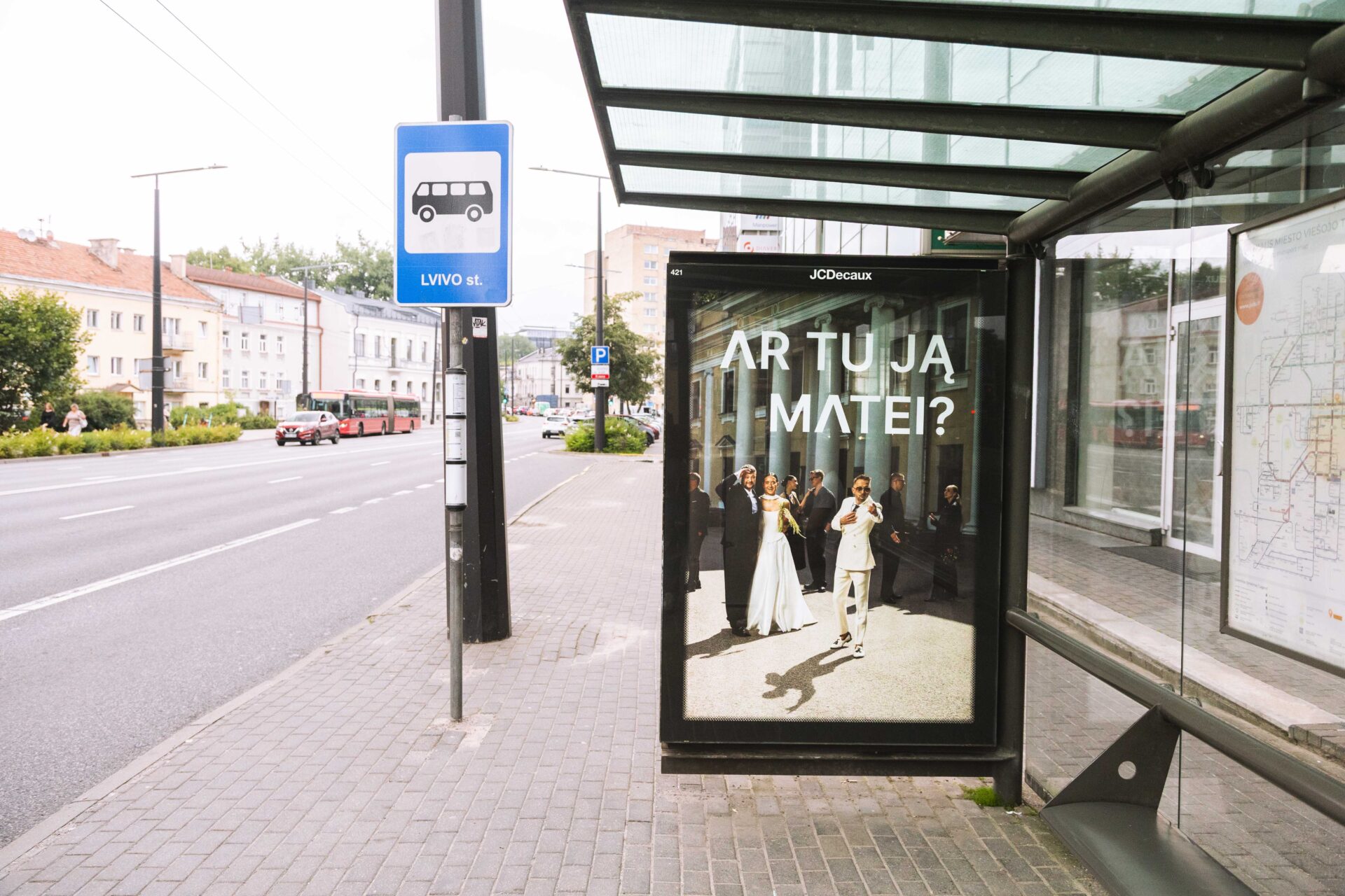 ADMITA lauko reklama Vilniuje su kampanijos šūkiu „Ar tu ją matei?“.